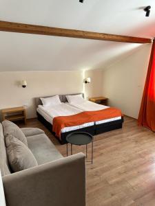 A bed or beds in a room at Chalet In Gudauri