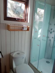 Koupelna v ubytování CasaVerde Hostal Ecologico