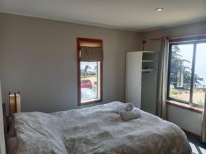 Postel nebo postele na pokoji v ubytování Hostal Quiriyuca Sur