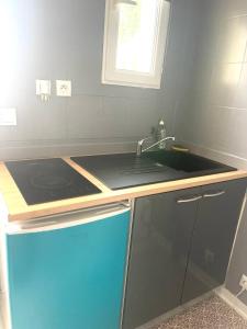 Η κουζίνα ή μικρή κουζίνα στο Studio cosy indépendant avec Jardin à Osny proche Cergy Pontoise
