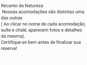 a screenshot of a cell phone with the text karma da nirvananoxosa at Recanto da Natureza in Brotas