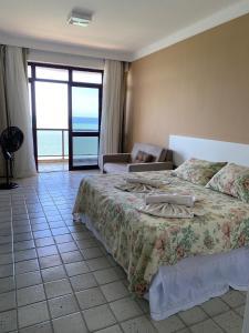 Postel nebo postele na pokoji v ubytování Flat Golden Beach Recife