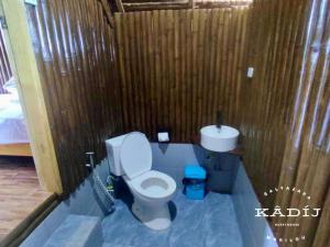 ein Bad mit einem WC und einem Waschbecken in der Unterkunft KADIJ Guest House in San Juan