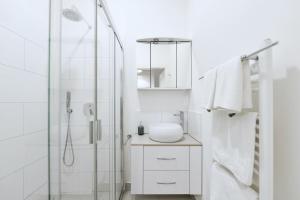 Koupelna v ubytování Kubelíkova 32 Residence
