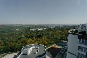 a view from the top of a building at Eco Penthouse&rooftop terrace. in Chişinău