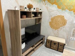 A television and/or entertainment centre at Apartamento céntrico en Plaza San Miguel