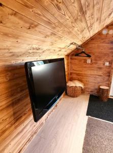 TV a/nebo společenská místnost v ubytování Cozy Cabin Styled Loft