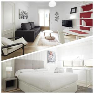 Posteľ alebo postele v izbe v ubytovaní Apartamento reformado junto a la playa de la Concha en Donostia-San Sebastián - Marina 4