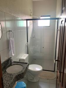 Een badkamer bij Pousada Alvorada