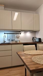 Kuchyňa alebo kuchynka v ubytovaní Apartmán Pálenica II