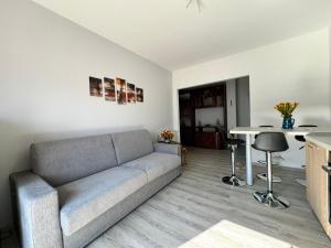 a living room with a couch and a table at Apartment NicoCeli in Châtillon