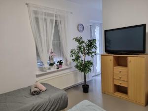 Μια τηλεόραση ή/και κέντρο ψυχαγωγίας στο Hostel PRIMAX