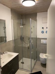 Ένα μπάνιο στο Ferienwohnung Eisele