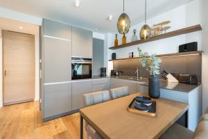 Kuchyň nebo kuchyňský kout v ubytování Beachhouse Bansin App 15