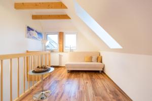 Ein Sitzbereich in der Unterkunft Ferienhaus Silva
