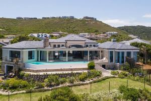 an aerial view of a house at Super Beachfront views- Executive Villa - 6 bedrooms in Knysna