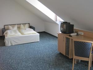 TV a/nebo společenská místnost v ubytování Hotel Jagermo