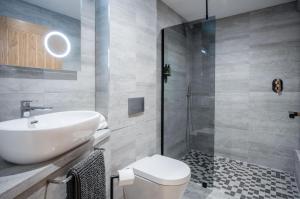 Bilik mandi di Suite 1 - Sleeping Giant Hotel - Pen Y Cae Inn