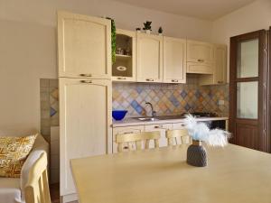 A kitchen or kitchenette at Le Melodie - Appartamenti con spazi esterni privati a Sos Alinos