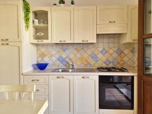 A kitchen or kitchenette at Le Melodie - Appartamenti con spazi esterni privati a Sos Alinos