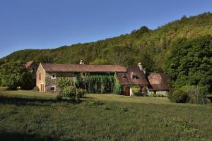 uma casa velha no meio de um campo em Le Pressoir - domaine du Chateau de La Bourlie - Boutique villa up to 12 guests em Urval