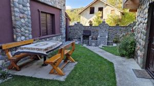 Zahrada ubytování Stone Lodge 1