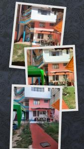 een collage van foto's van een appartementencomplex bij Villa el sol in Cajamarca