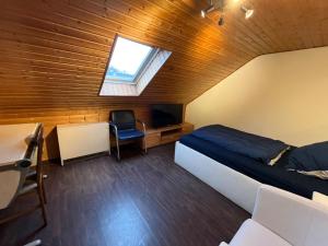 Χώρος καθιστικού στο Beishan Appartements Nürnberg in Zentrum Dachgeschoss