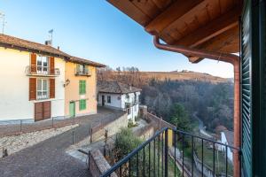a view from the balcony of a house at In Piazzetta holiday apartments, Barolo in Barolo