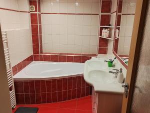 Kúpeľňa v ubytovaní Apartmán u Petrů 1