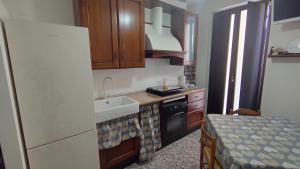 Il comprend une petite cuisine équipée d'un évier et d'une cuisinière. dans l'établissement Luna Normanna, à Rutigliano