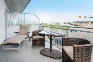 Posezení v ubytování Residenz am Hafen