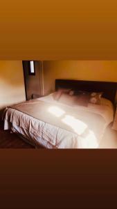 a bedroom with a large white bed in a room at Juancito Ángel in Río Cuarto