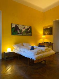 Postel nebo postele na pokoji v ubytování Schloss Hollenburg Aparte Apartments