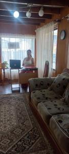 Χώρος καθιστικού στο Hospedaje Cadiz