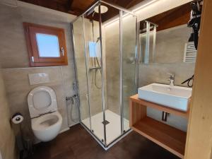 Koupelna v ubytování Camping Val di Sole