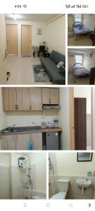 a collage of four pictures of a room at Deca Homes Staycation in Manila