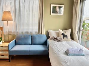 Cama o camas de una habitación en 新宿区早稻田地铁6分钟两室景观公寓