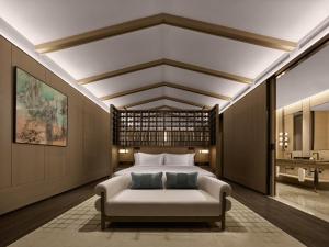 Banyan Tree Dongguan Songshan Lake 객실 침대