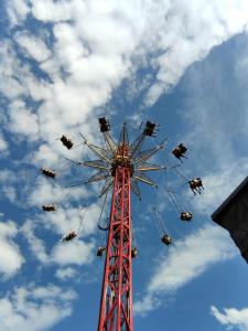 a ferris wheel with cows on top of it at Ferienhaus Frankenmarkt in Frankenmarkt