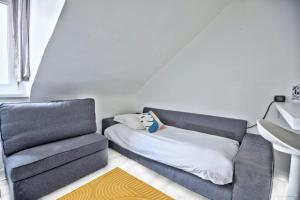 a living room with a couch and a chair at Promo! near The Pantheon - Latin Quarter! in Paris