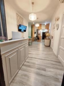 a hallway of a nursing home with a hallway at Hostal Milan in Madrid