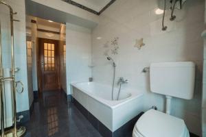 ein Bad mit einer Badewanne und einem WC in der Unterkunft Neblou in Aosta