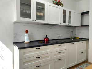 A kitchen or kitchenette at La Casetta nelle Dolomiti