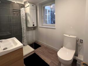 Koupelna v ubytování Studio de charme 30m², centre historique de Moulins, 2 lits jumelables, tout équipé, proche commodités - FR-1-489-472 + 3 fotografie