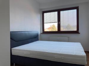 1 dormitorio con cama y ventana en KF Best Place, en Knittelfeld