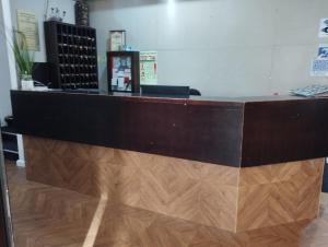 a wooden counter top in a wine shop at Ginot Yam Hotel in Netanya