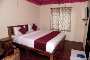 - une chambre avec un lit et une fenêtre dans l'établissement Ranthambhore Tiger Niwas, à Sawai Madhopur
