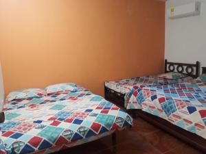 Krevet ili kreveti u jedinici u objektu Cabaña Ecoturistica la Bonita