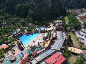 an aerial view of the pool at a resort at Onsen Studio @ Lost World of Tambun in Tambun